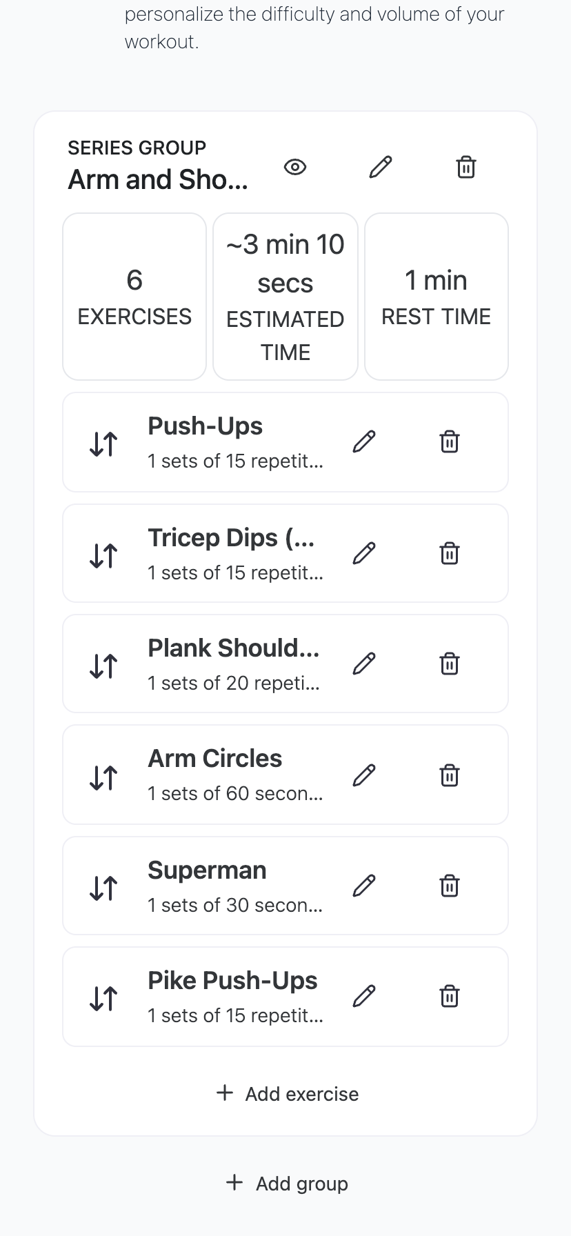 Edit your routines on TimerFIT